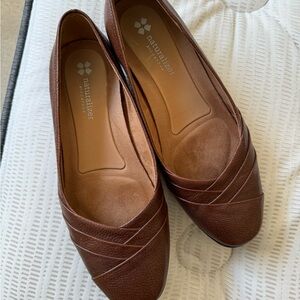 Naturalizer Jaye Pleated Women's Flats in Brown